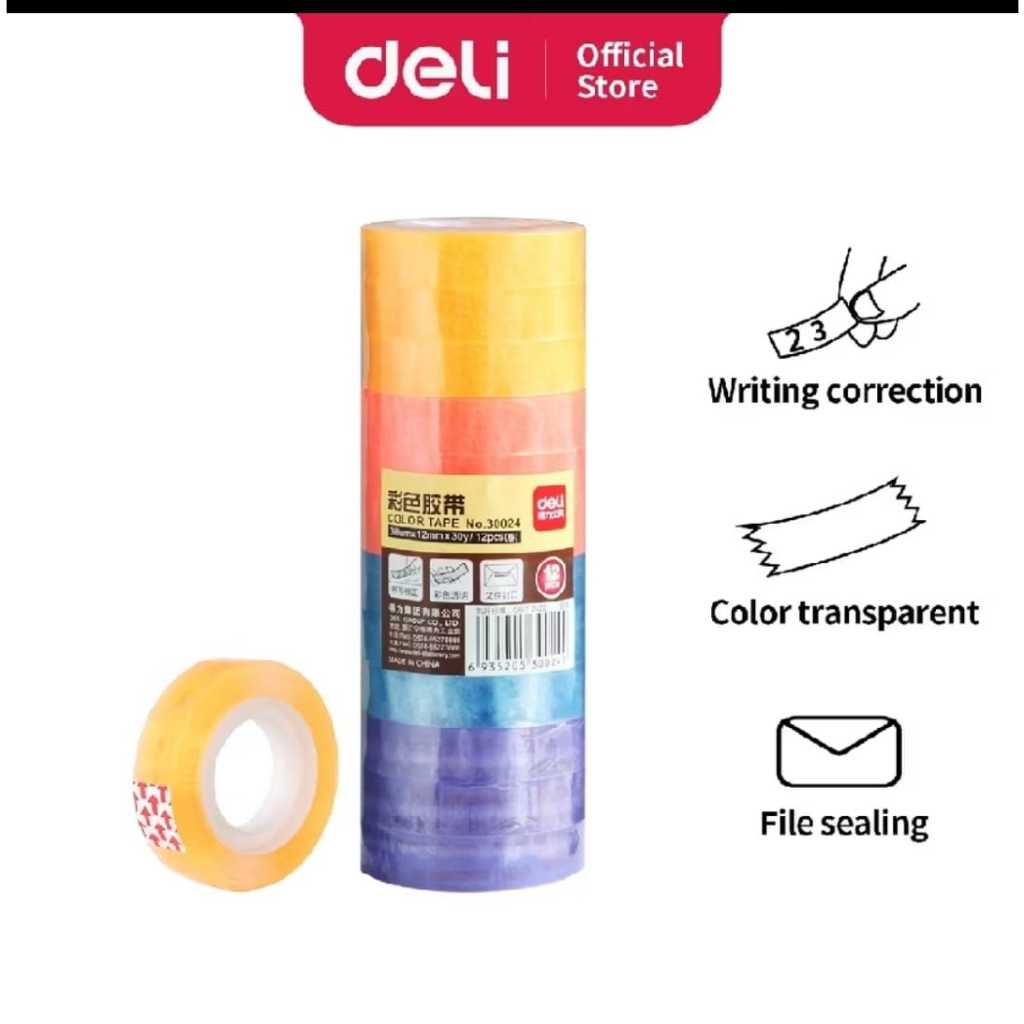 

Deli Isolasi - Warna Warni 12mm 30yard 30024 12pcs/tube