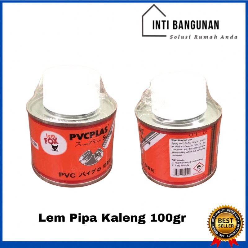 

Lem Pipa Lem Fox / PVCPlas Kaleng Kuas 100gr 100 gram