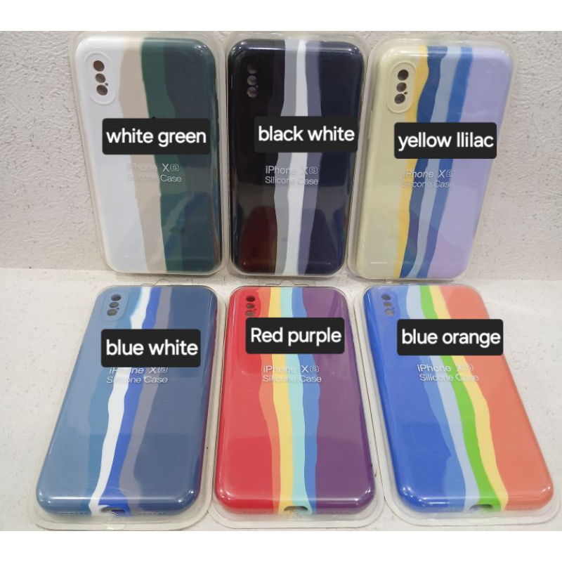 Iphone XS | IphoneXR | Iphone Xs Max |Siicone Case Rainbow pelangi Full Cover.
