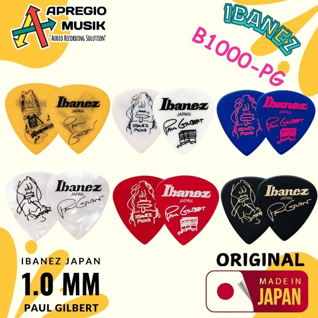 pick Ibanez B1000PG B1000 B 1000 PG Paul Gilbert Guitar Pick - Pik Gitar Bass Satuan original JAPAN