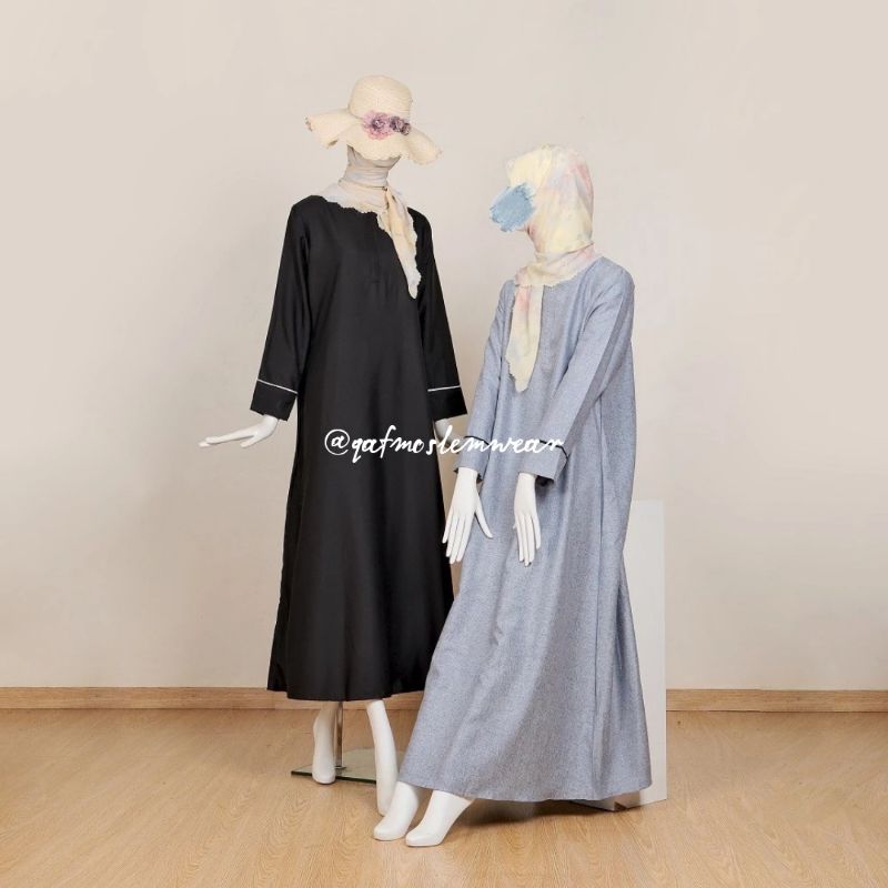 Abaya Katun Madinah Gamis Simpel Haji Umroh Hitam Putih Abaya Polos Gamis Polos