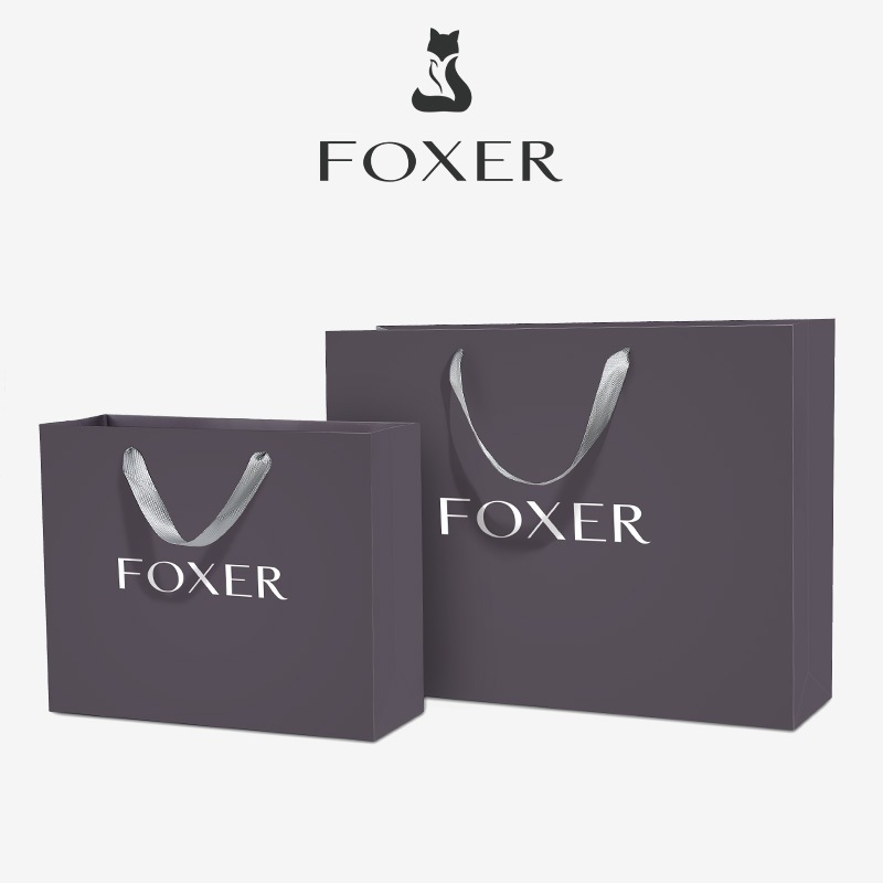 

FOXER Tas kertas Tas Hadiah Abu-Abu Biru