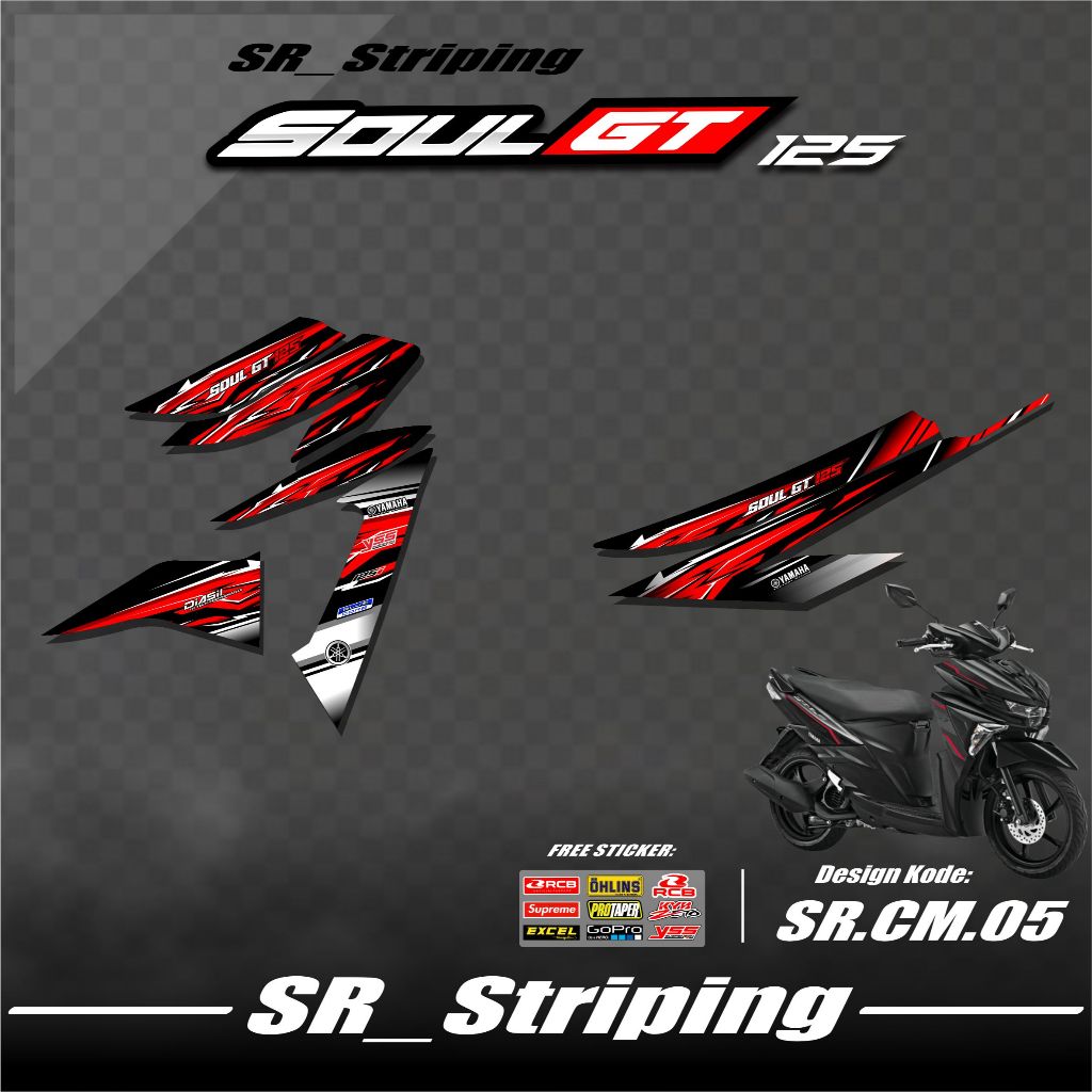 Striping Soul GT 125 / Stiker Soul GT 125 / Variasi Soul GT 125 Sticker Setiker Stiker List Variasi 