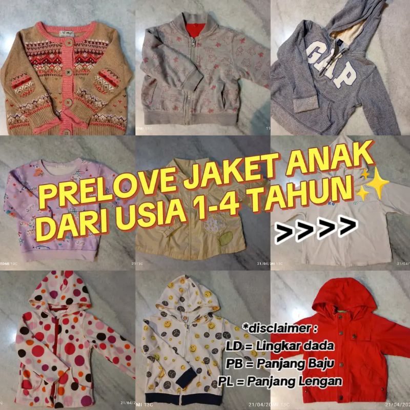 PRELOVE | Jaket Anak Second Merk ZARA ORI | Usia 3-4 Tahun ~JKT9