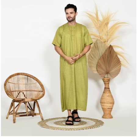 (AL BAARII)Busana Muslim Jubah Gamis Pria  (JD-096)