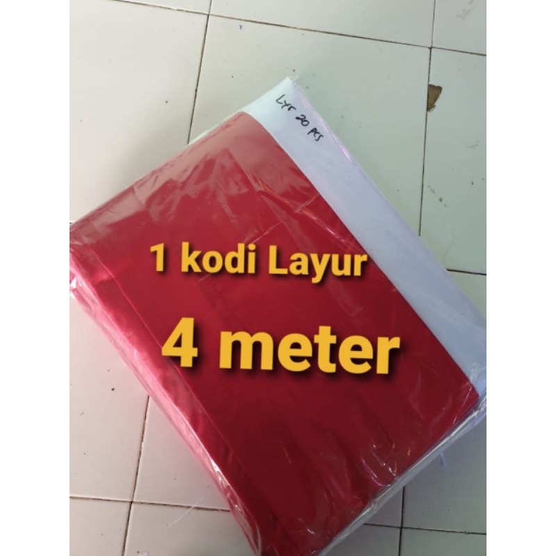 Harga GROSIR Umbul umbul  layur 4 meter polos Merah Putih || 1 kodi ( 20 biji )