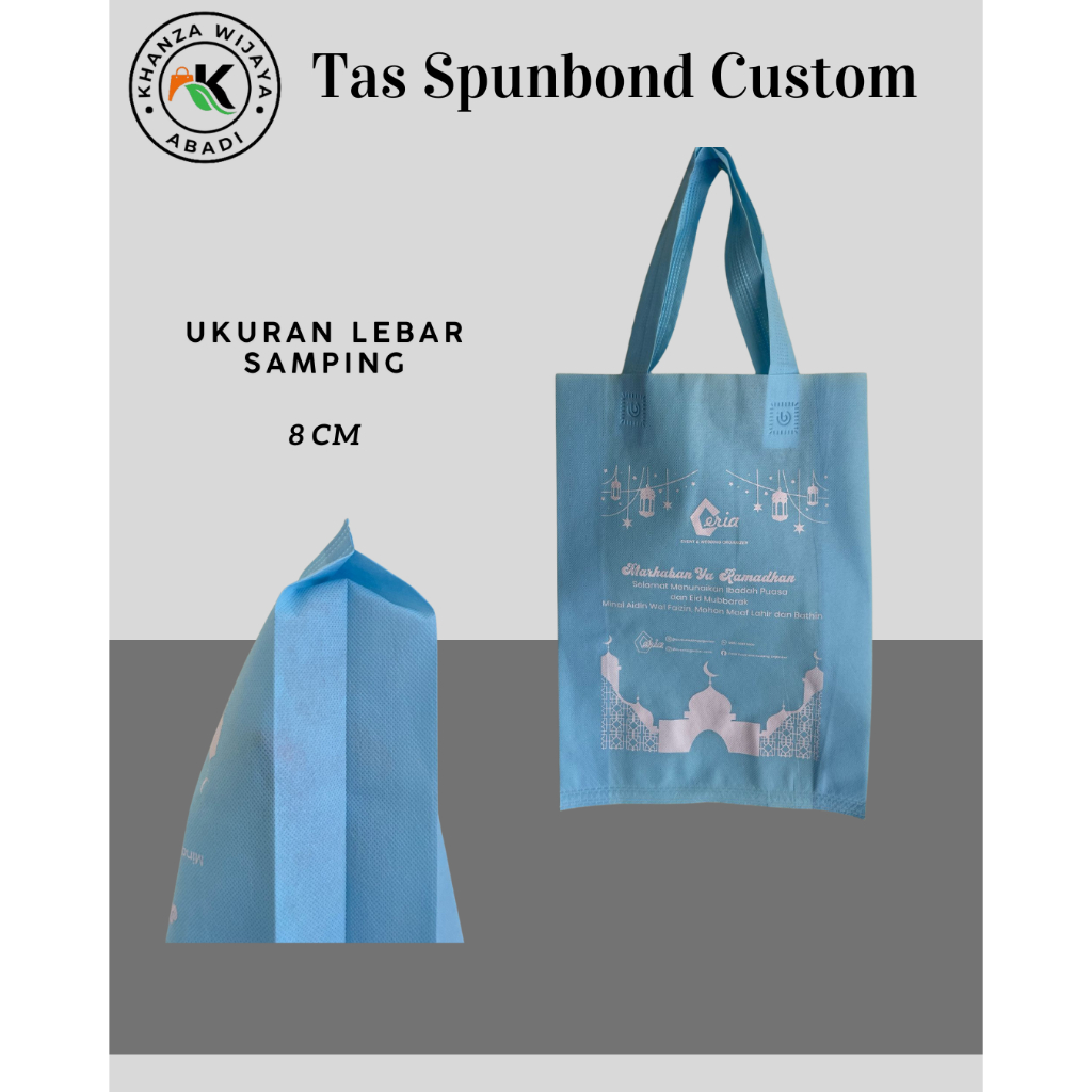 

Tas spunbond custom sablon ukuran 25 x 35 / tas hajat / tas sembako custom / souvenir