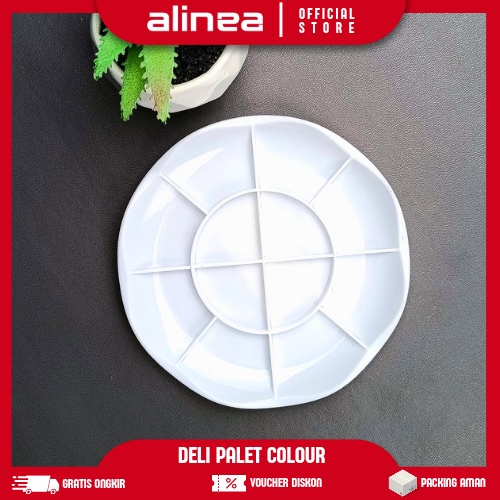 

palet lukis palette Bunga 12 cekungan lukis kanvas Deli pallete No 68305 untuk cat lukis
