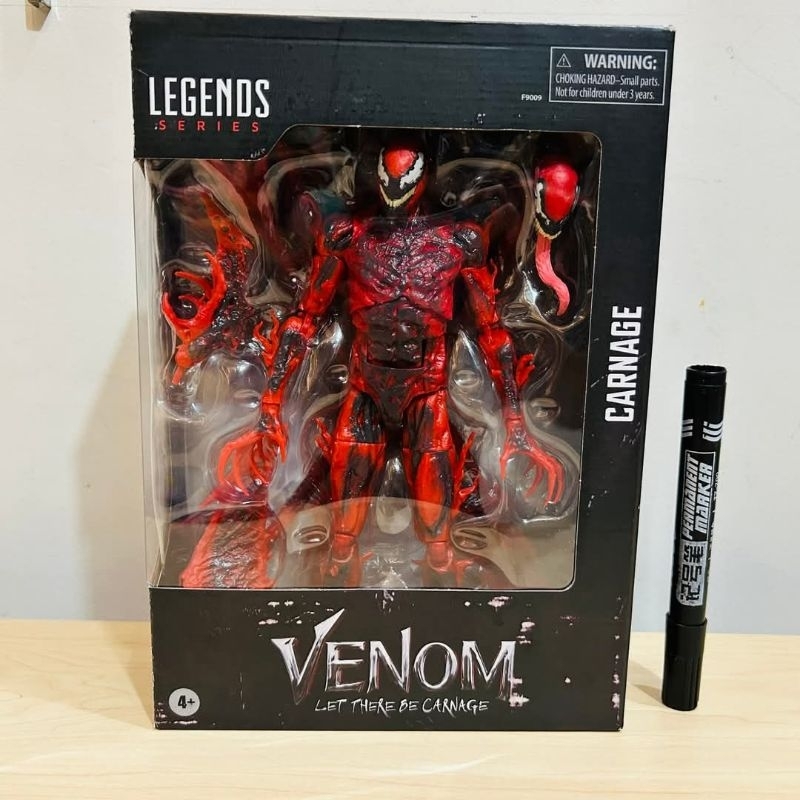 Mainan figure marvel legends carnage venom movie let there be carnagerecast detailtinggi sekitar 7 i