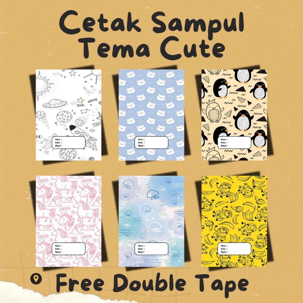 

SAMPUL BUKU TULIS CUSTOM NAMA, KELAS DAN MAPEL SIDU CAMPUS BIGBOSS / SAMPUL BUKU MOTIF ESTETIK CUTE (ISI 10 PCS) FREE DOBLE TAPE