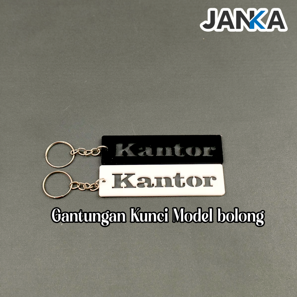 JANKA Gantungan Kunci Custom Tulisan Nama Custom Penanda Nama Ruangan Tempat Nomor Rumah Kamar Kost 