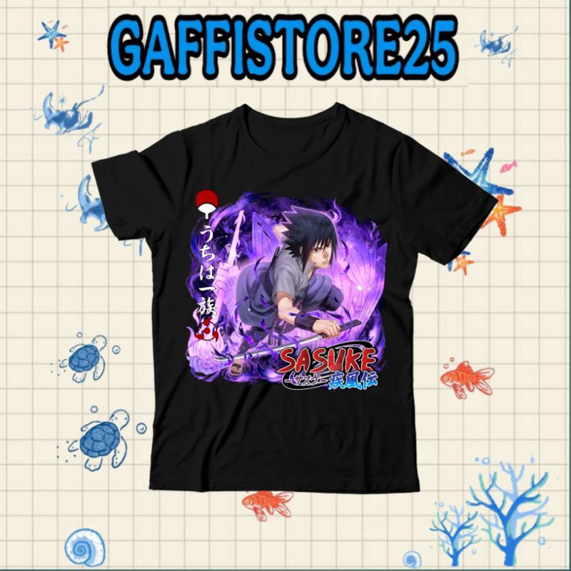 (BISA COD) Kaos Anak Tshirt SASUKE UCHIHA SUSANOO UNGU NARUTO SHIPPUDEN- Baju Anak Laki-Laki perempu
