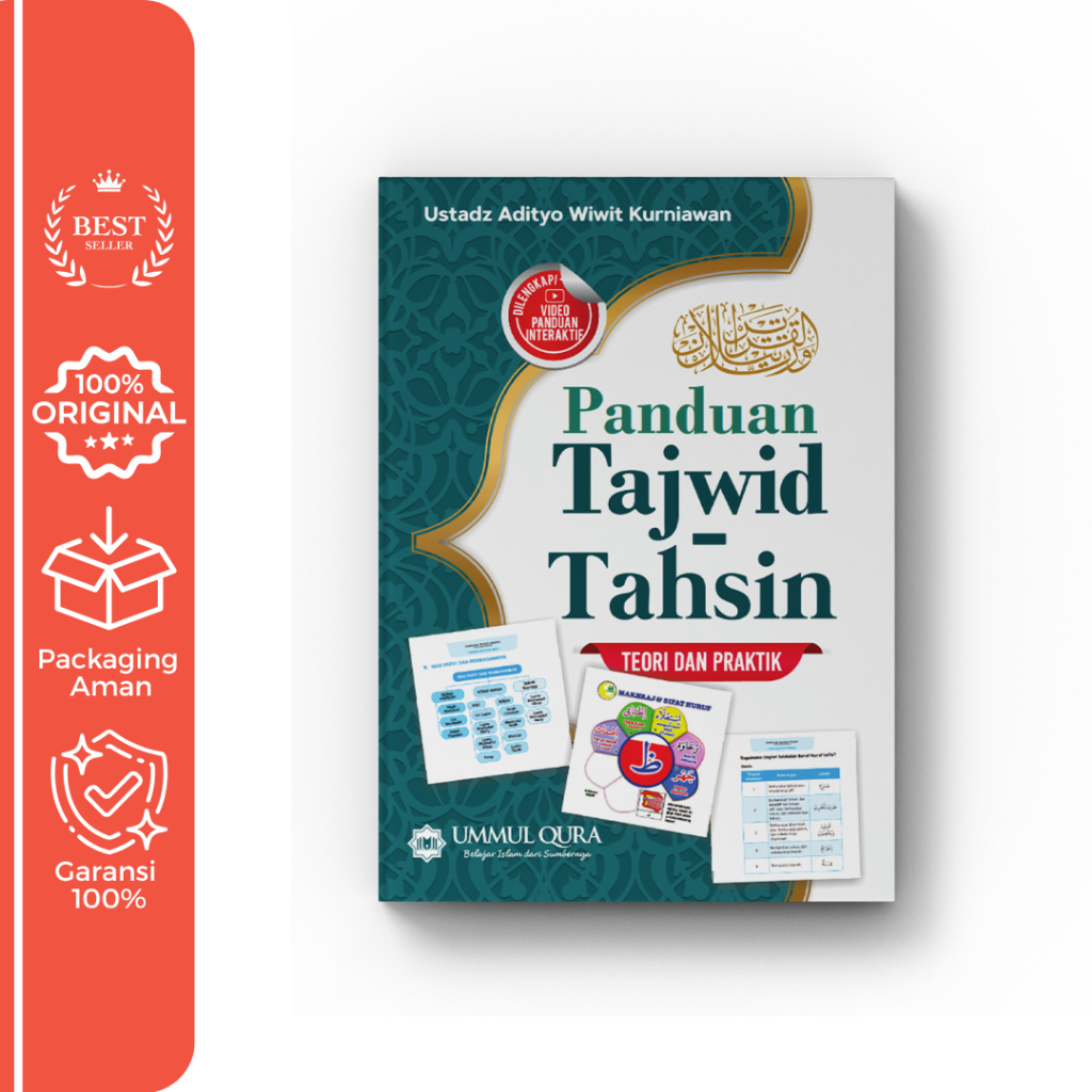 Buku Panduan Tajwid & Tahsin Lengkap Bonus Video Original Penerbit