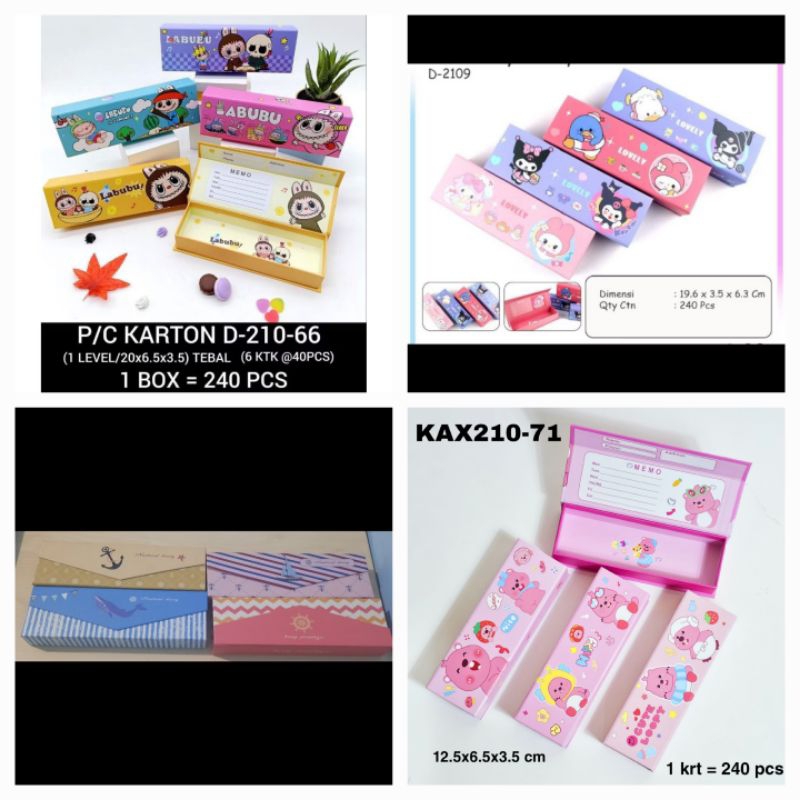 

Tempat/Kotak Pensil Magnet Dus Lipat Karton Unik Cantik Lucu Fancy KAX 117 labubu