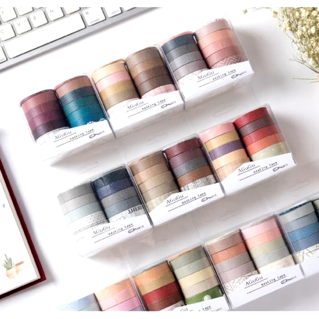 

10 Rolls Washi Tape Deco Masking Tape Jurnal DIY Scrapbook AGUGU