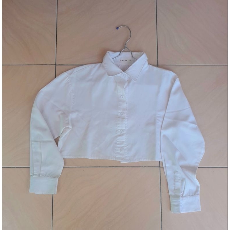 preloved kemeja crop kara kiri