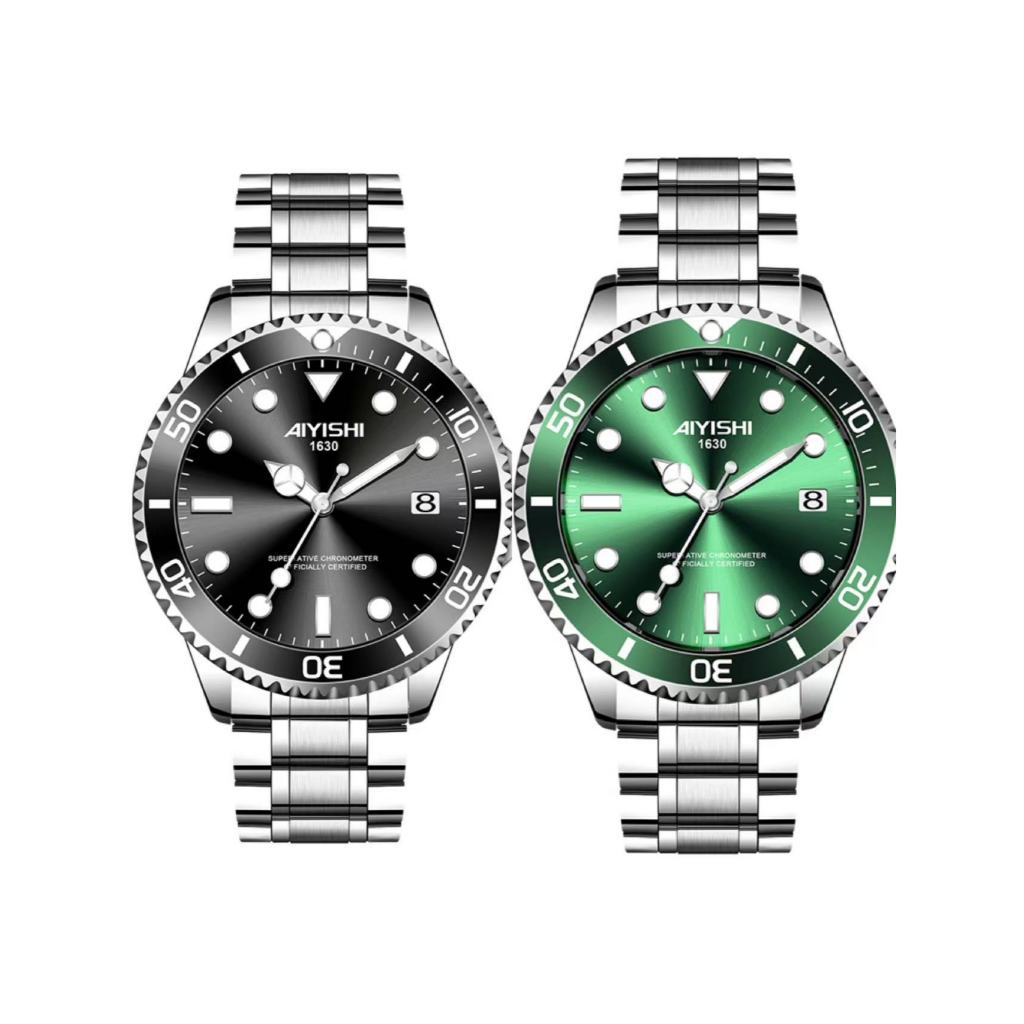 AIYISHI   Jam Tangan Fashion Kasual Bisnis StainlessStar Steel Quartz Original Anti Air Watch Terbar