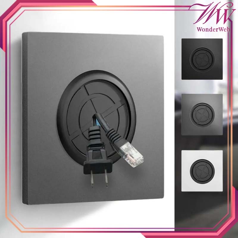 Penutup Lubang Kabel Dinding Cover 2pcs Soket Kabel Socket Blank Panel Dekorasi Tutup Lubang Kabel D
