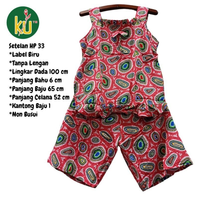 Kencana Ungu Setelan Celana RC 33 Label Biru