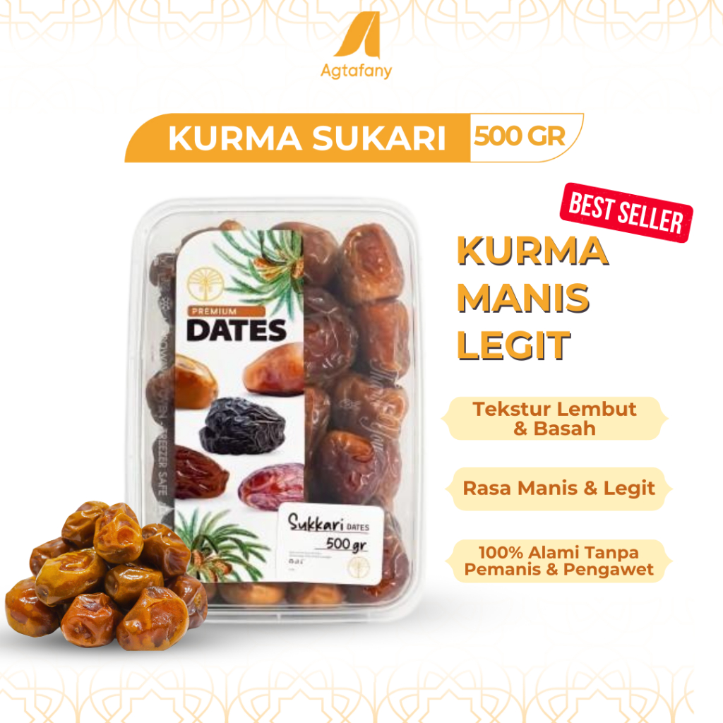 

Kurma Sukari Thinwall 500 gr | Kurma Sukari Raja Sukkari Dates Best Quality Oleh-Oleh Haji dan Umroh