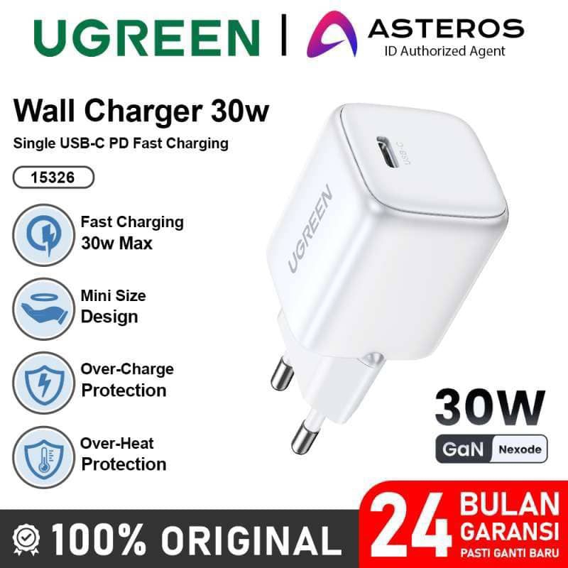 UGREEN Adaptor Kepala Charger GAN PD Type C FAST Charging 33W