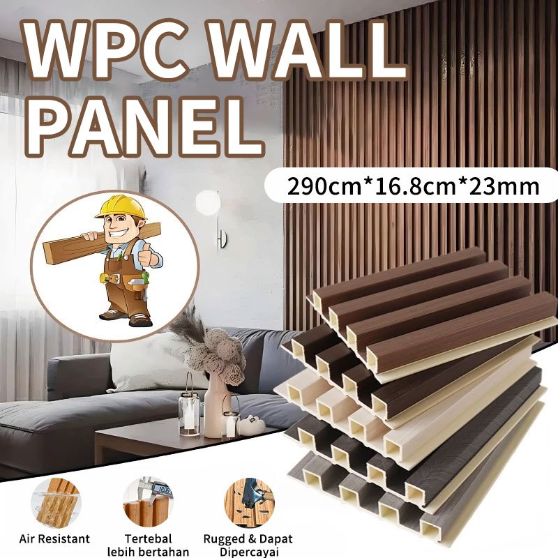 Wood WPC Wall Dinding Kamar Tidur 3D WPC Wallpanel Air dan Anti Noda