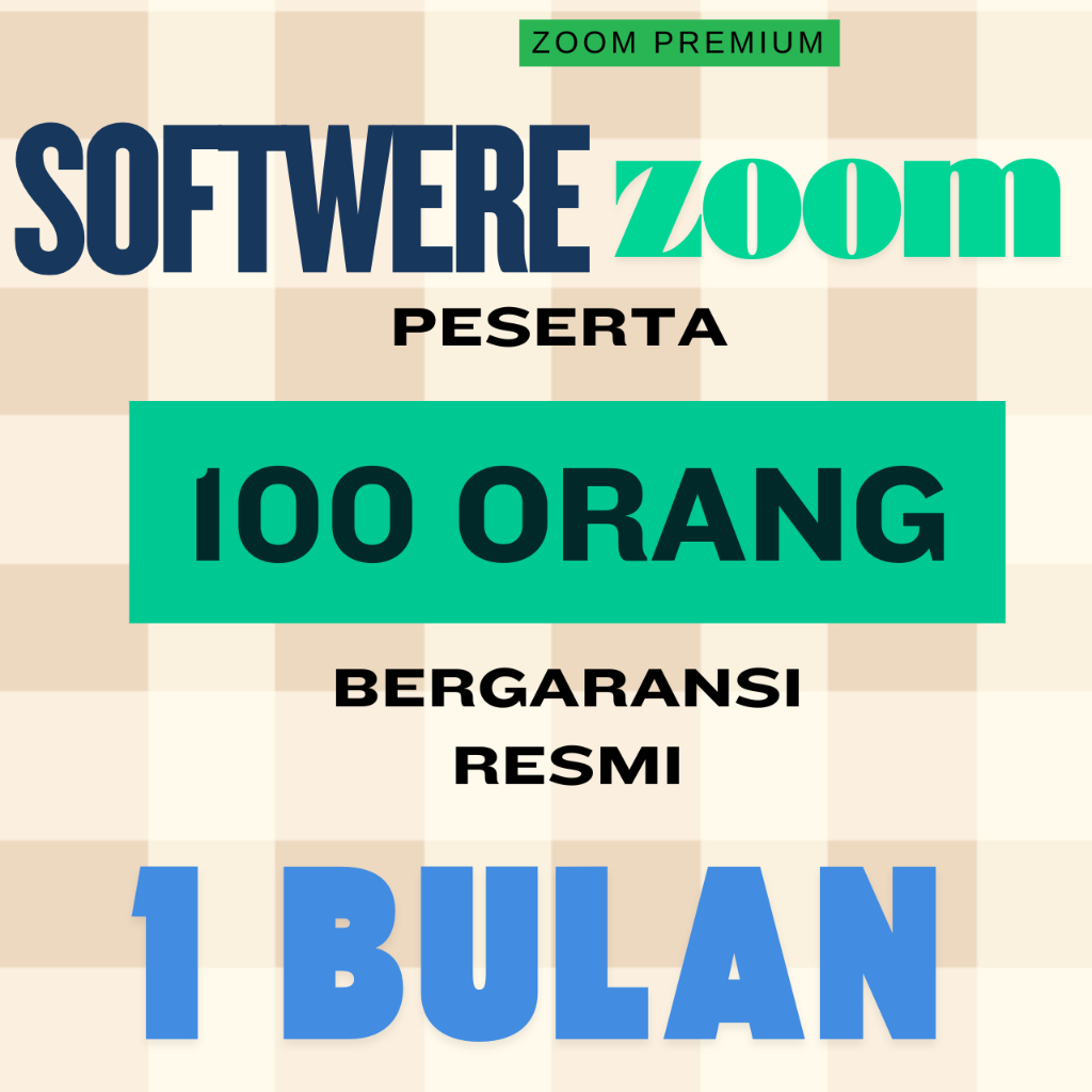 Zoom Premium 100 orang 1 Bulan Murah Bergaransi Fitur Lengkap