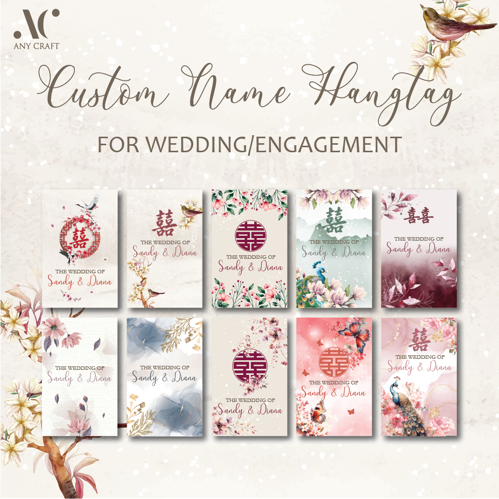 

hangtag pernikahan full color hangtag wedding custom nama hangtag pernikahan minimalis estetik