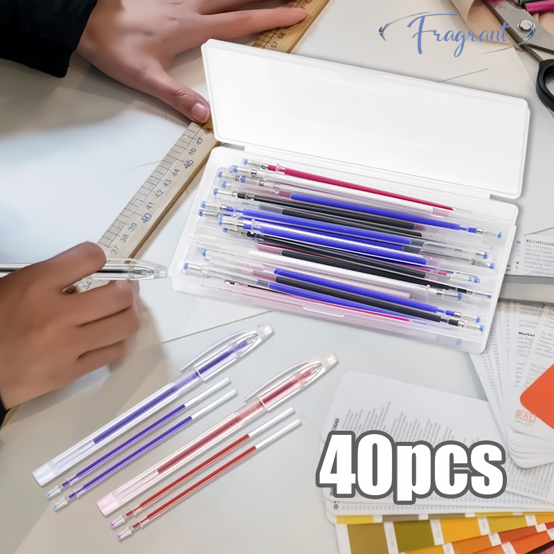 

【BARANG SPOT】40pcs Erasable Pen Bolpen Jahit Heat Erasable Pen Pulpen Pola Jahit Pulpen Pola Kain Universal Bolpoin Kain Pen Pola Panas