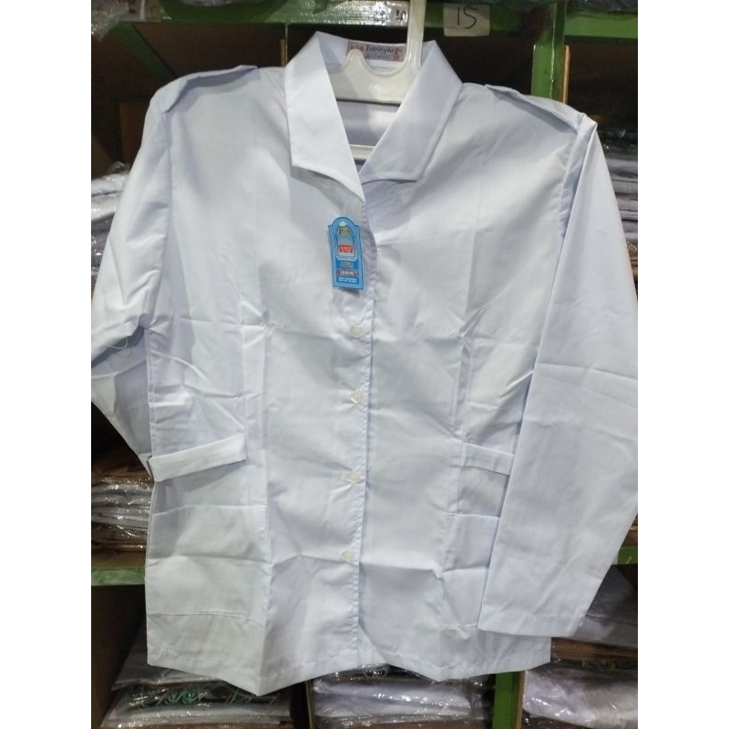 HEM GESPER PUTIH PANJANG HEM PUTIH LENGAN PANJANG DENGAN GESPER HEM PUTIH GESPER KEMEJA PUTIH LENGAN