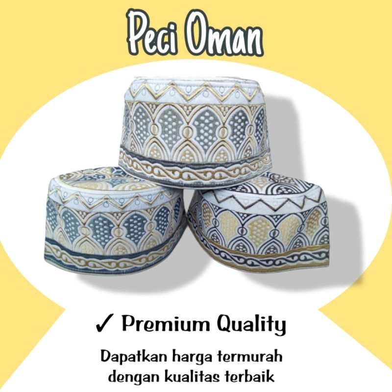 Peci Oman, peci Banglades, peci motif, peci tinggi, peci kekinian, peci modern
