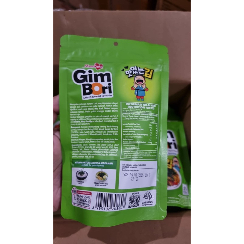 

RB Mamasuka Gim Bori Rumput Laut Kering Tabur Halal 60 Gram