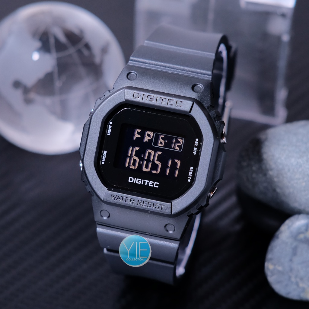 Jam Tangan Wanita Digital Digitec Sport Fashion BDG 7024 T Original Anti Air Strap Karet