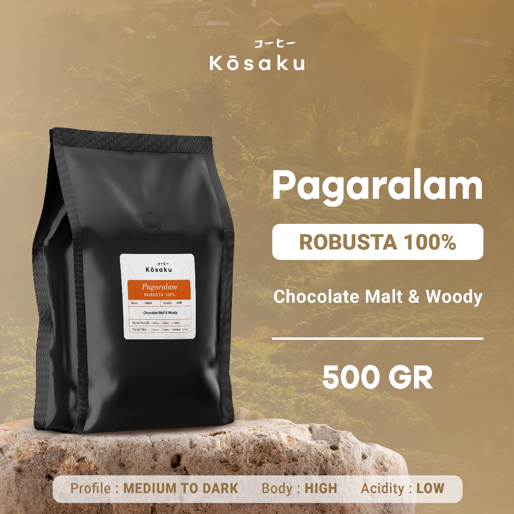 

Biji Kopi Bubuk Robusta Pagaralam Robusta 100% Coffee Beans 500 gram – Kosaku Roaster