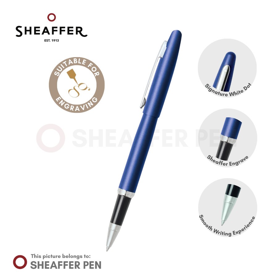 

Sheaffer VFM - Neon Blue Featuring Nickel Plate Trim - Rollerball - Biru