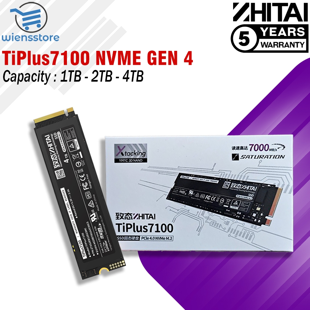ZHITAI TiPlus7100 1TB – 2TB – 4TB SSD M.2 NVME GEN 4 | Storage Penyimpanan SSD