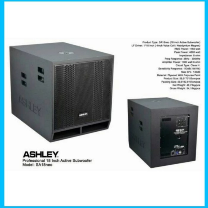 SUBWOOFER SPEAKER ACTIVE SA-18NEO 18 INCH SA18NEO