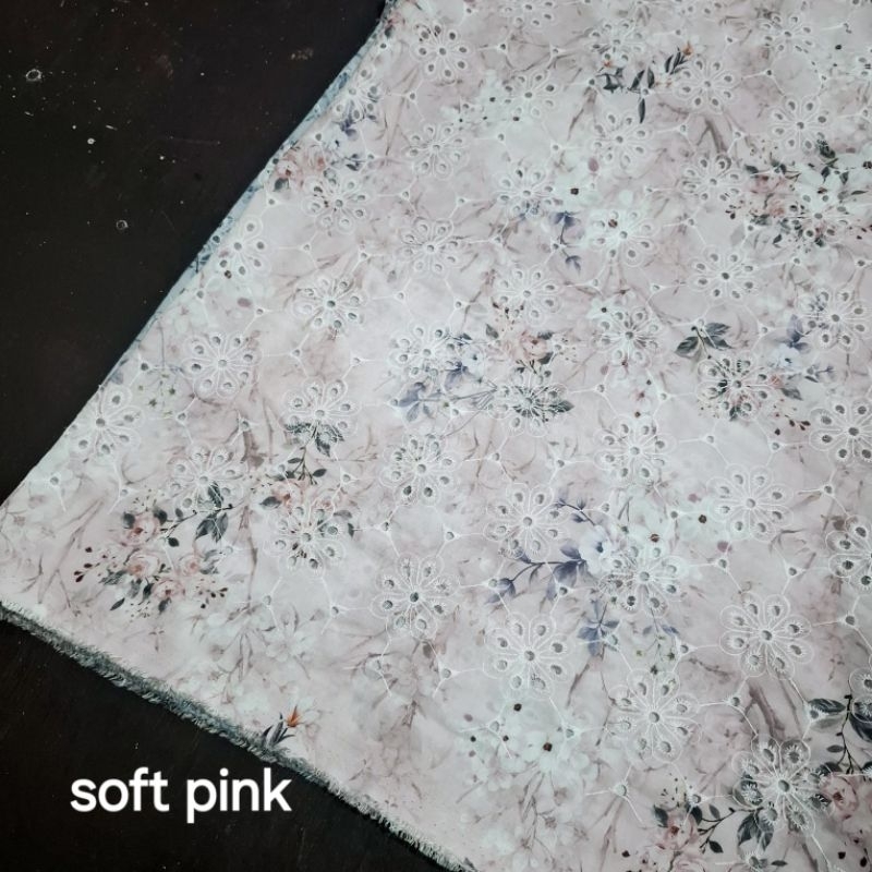 Kain katun Bordir printing/cotton Embroidery