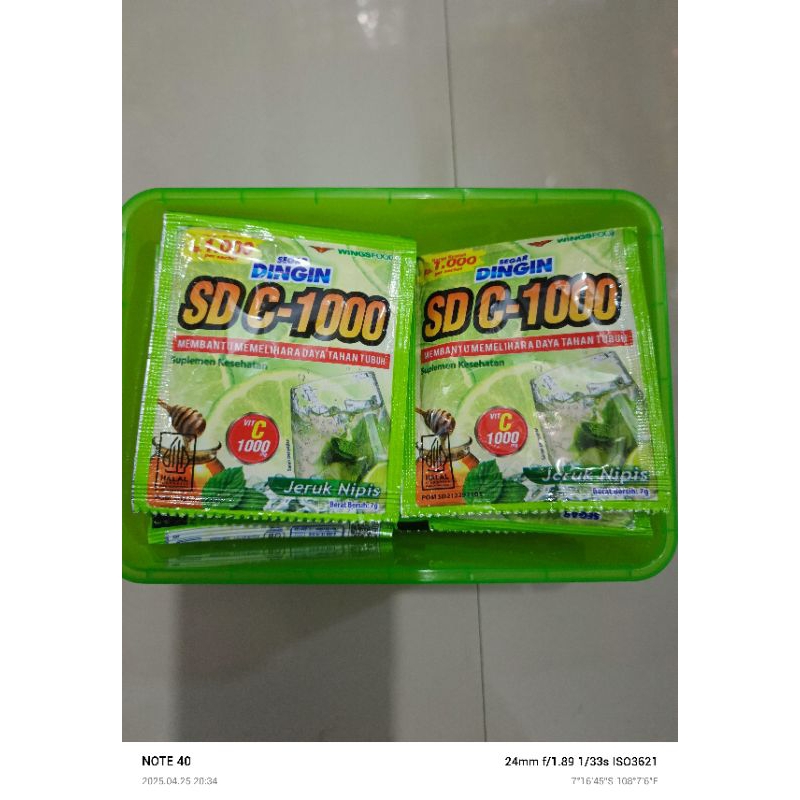 

Segar Dingin SD C-1000, segar dingin sachet + lancbox (isi 2renceng)