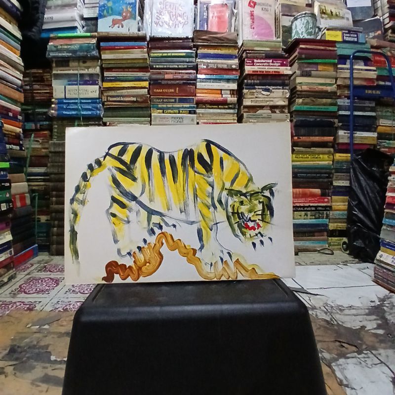 

lukisan cat minyak size tinggi 27cm lebar 40cm