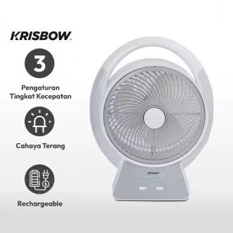 Emergency Fan Rechargeable 8 inch - Krisbow