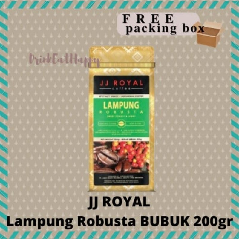 

JJ ROYAL LAMPUNG ROBUSTA 200gr Kopi Bubuk Biji 200 gram