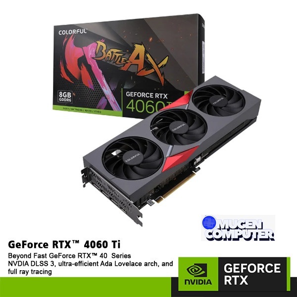 VGA Colorful GeForce RTX 4060 RTX4060 Ti NB EX 8GB-V GDDR6