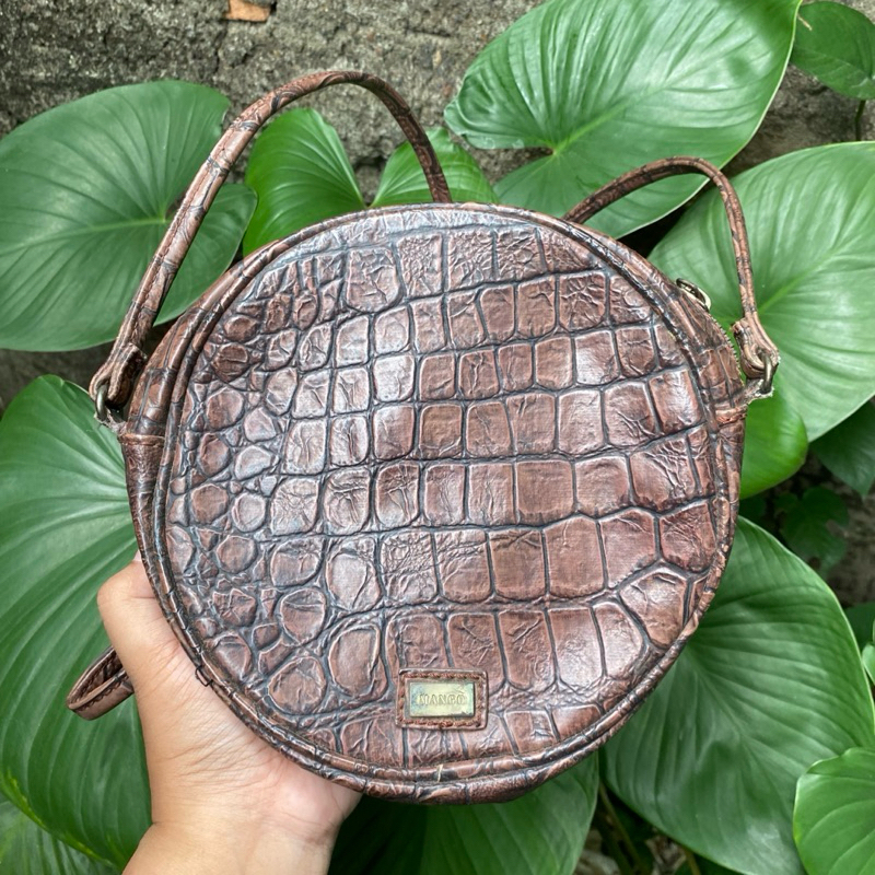 Mango sling bag leather original tas slempang vintage preloved second