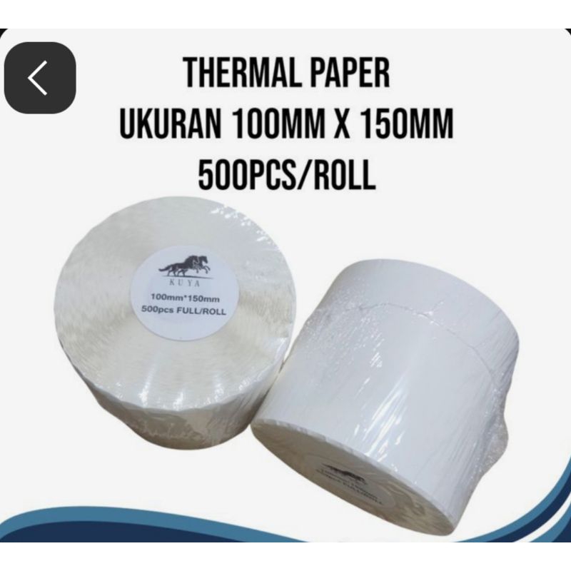 

LABEL THERMAL KERTAS ALAMAT KUYA 100X150 500 ORIGINAL MURAH AGUS PACK TAMANSARI CIAPUS BOGOR