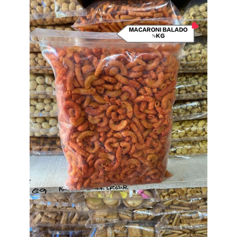 

Snack Kiloan Makaroni Balado Gurihh kemasan 500gr