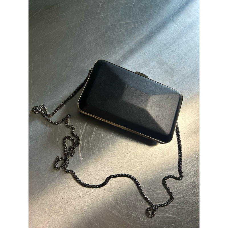 Tas pesta clutch wanita elizabeth original hitam clutchbag tas pesta murah PRELOVED