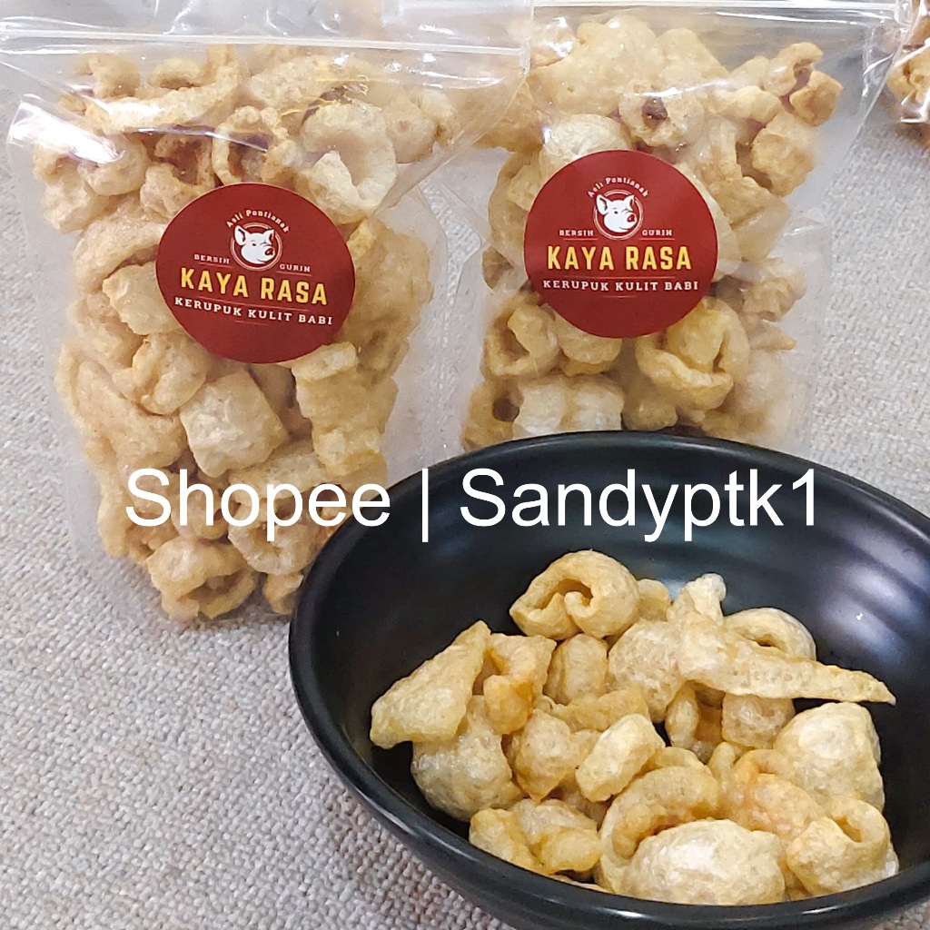 

KAYA RASA Kerupuk Kulit Babi Crispy Pork Skin Snack Yam Mie Cu Jiu Cha Ca Cu Phi Cuphi Te Phue BakPhue Bak phue Siap Makan NON HALAL Kalimantan