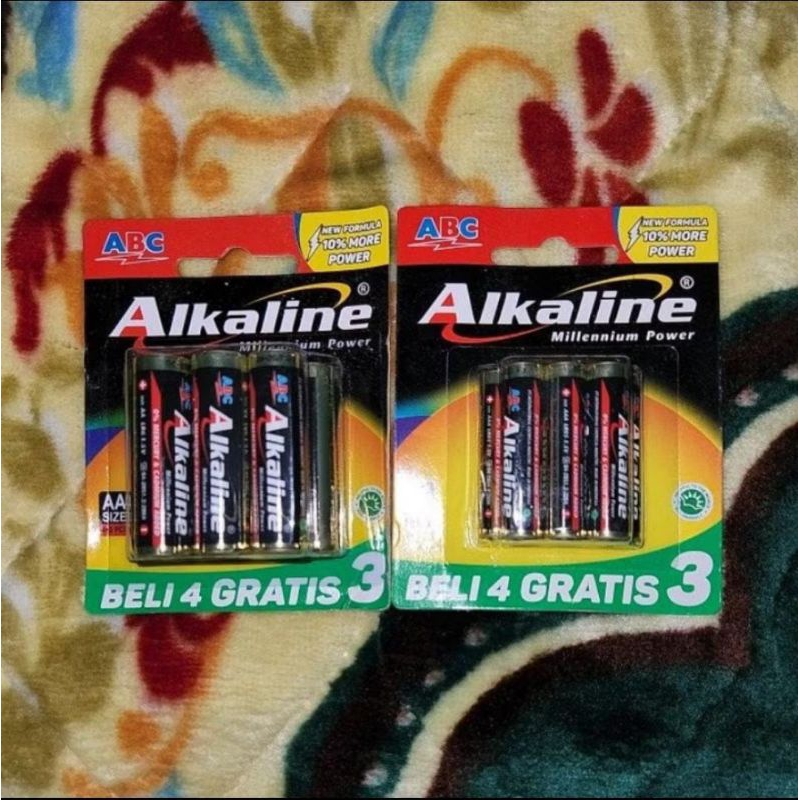 Baterai ABC ALKALINE AA dan AAA  isi 7 dan isi 6