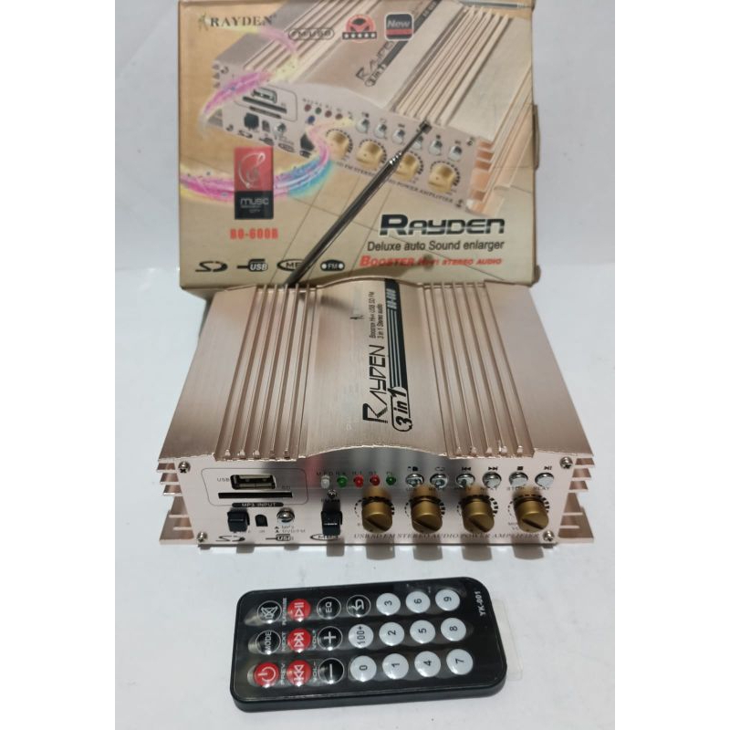 power amplifier B0-600B amplifier mini DC 12 volt FM radio USB SD high quality